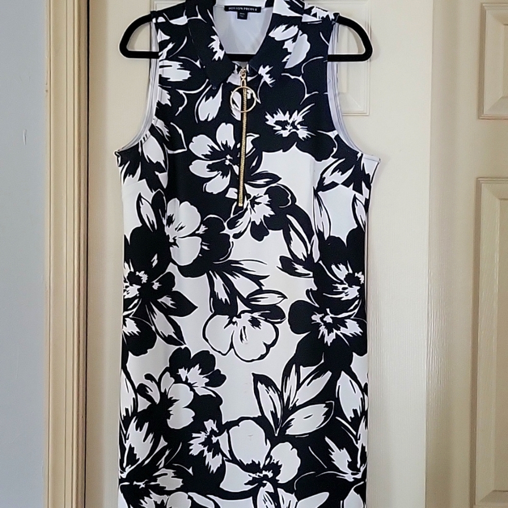 Boston Proper Sleeveless Half Zip Dress